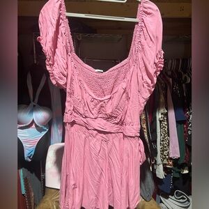 NWT pink babydoll blouse, plus size 2x